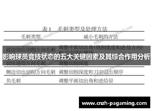 影响球员竞技状态的五大关键因素及其综合作用分析