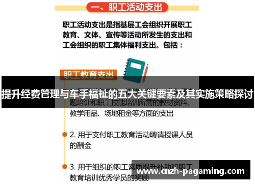 提升经费管理与车手福祉的五大关键要素及其实施策略探讨