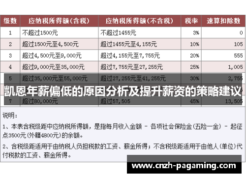 凯恩年薪偏低的原因分析及提升薪资的策略建议